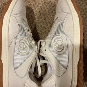 Gucci White Sneakers Sz 38 Runs big BNEW